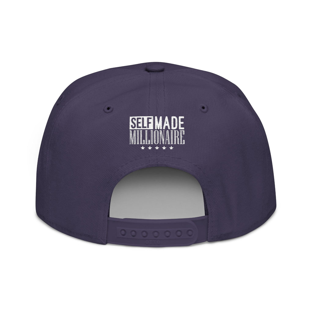 Distressed Self-Made Millionaire Embroidered Snapback Hat