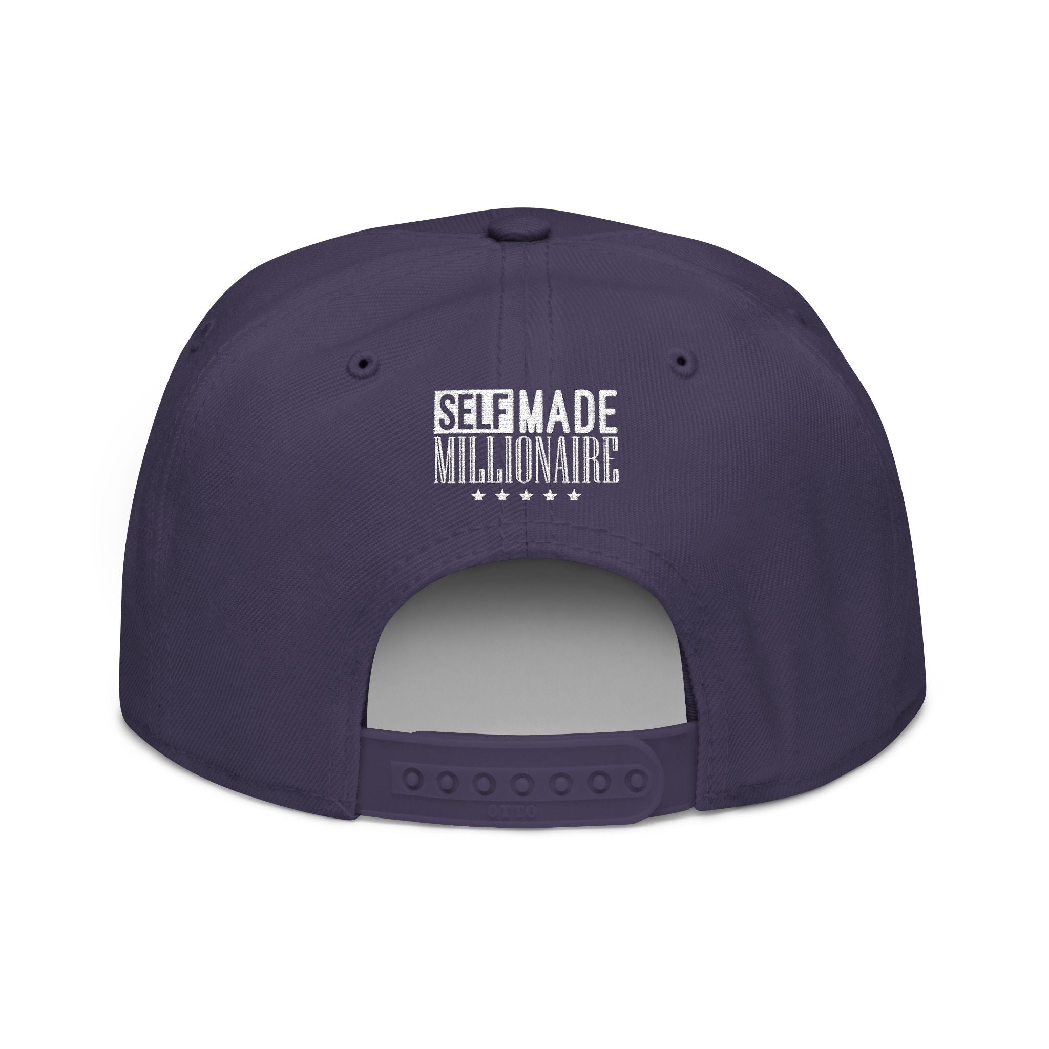 Distressed Self-Made Millionaire Embroidered Snapback Hat