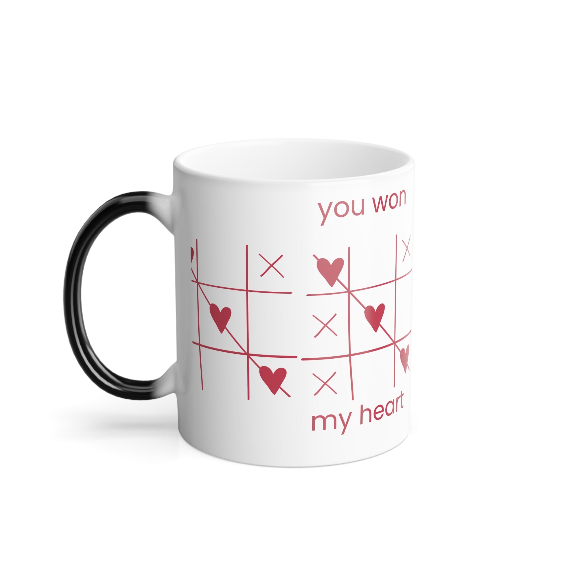 Color Morphing Heart Mug | Romantic Coffee Cup, Custom Gift for Couples, Love-themed, Valentine's Day, Engagement