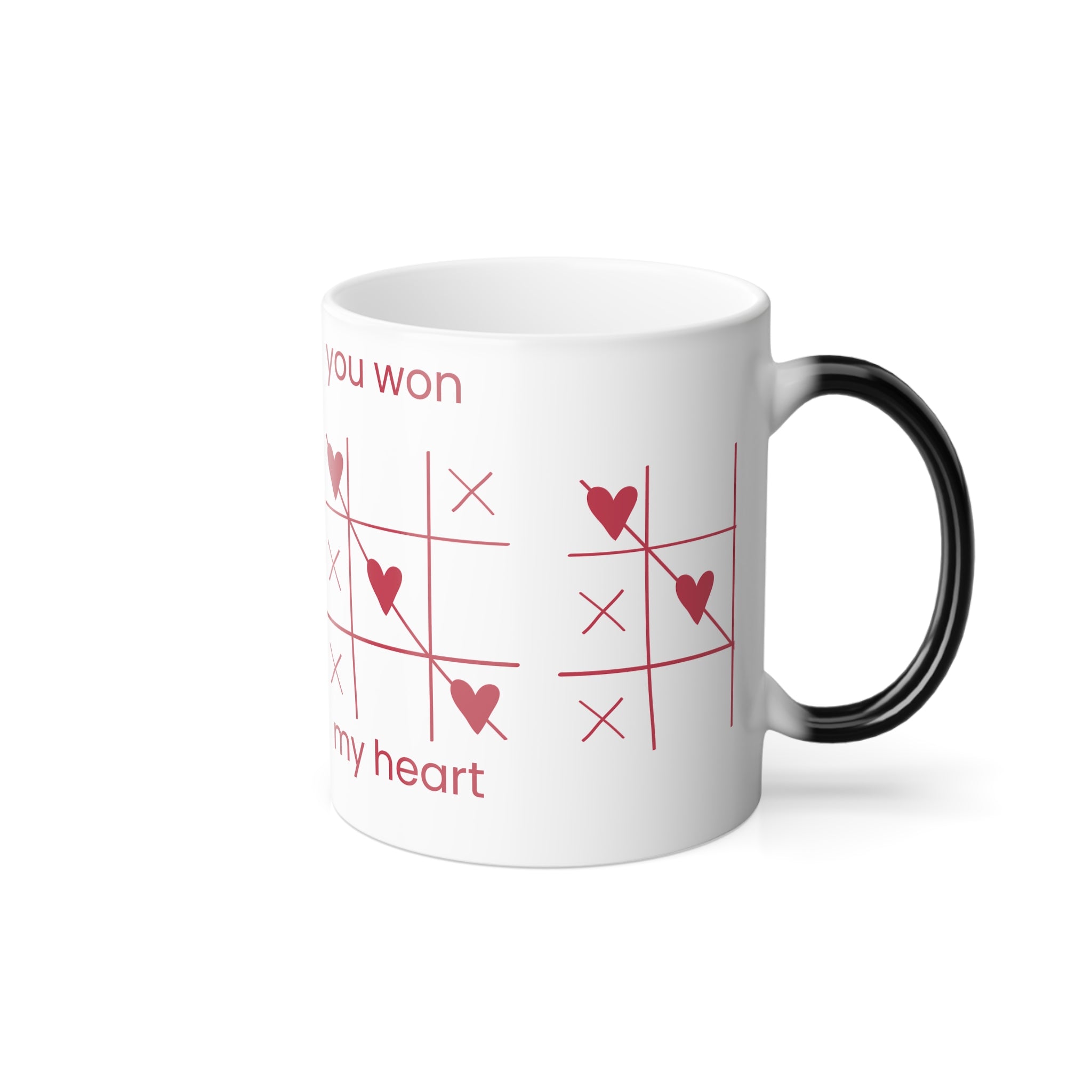Color Morphing Heart Mug | Romantic Coffee Cup, Custom Gift for Couples, Love-themed, Valentine's Day, Engagement