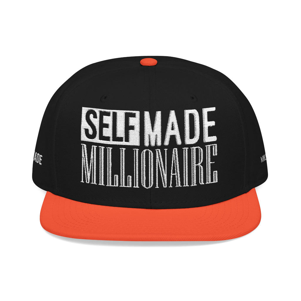 Distressed Self-Made Millionaire Embroidered Snapback Hat