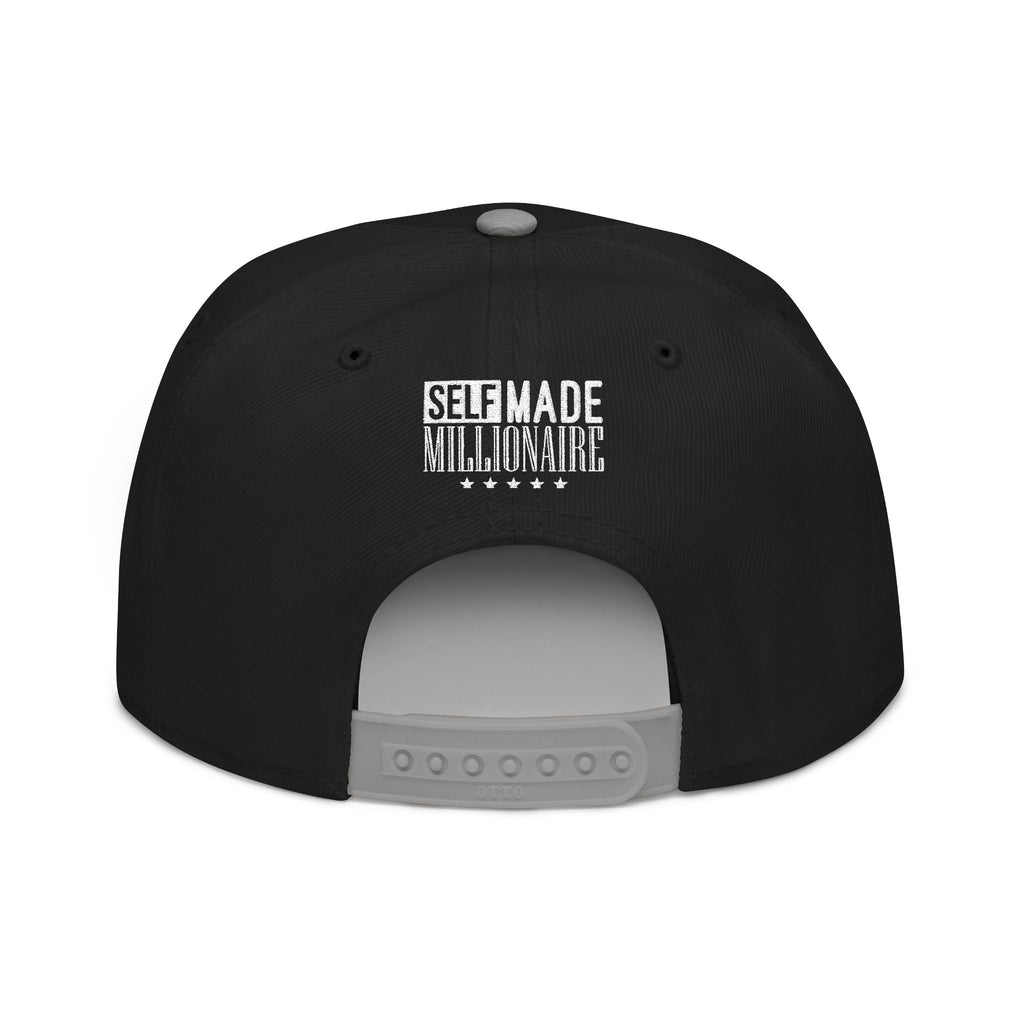 Distressed Self-Made Millionaire Embroidered Snapback Hat
