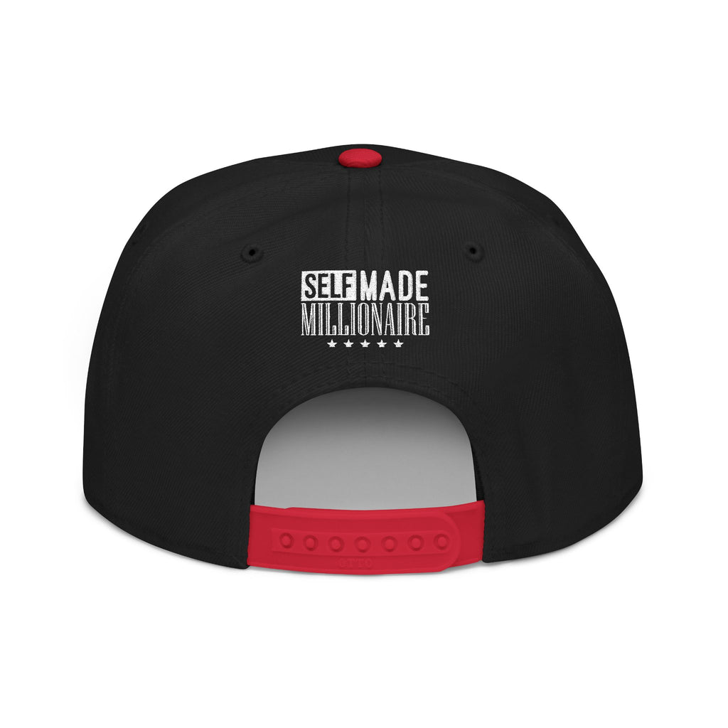 Distressed Self-Made Millionaire Embroidered Snapback Hat