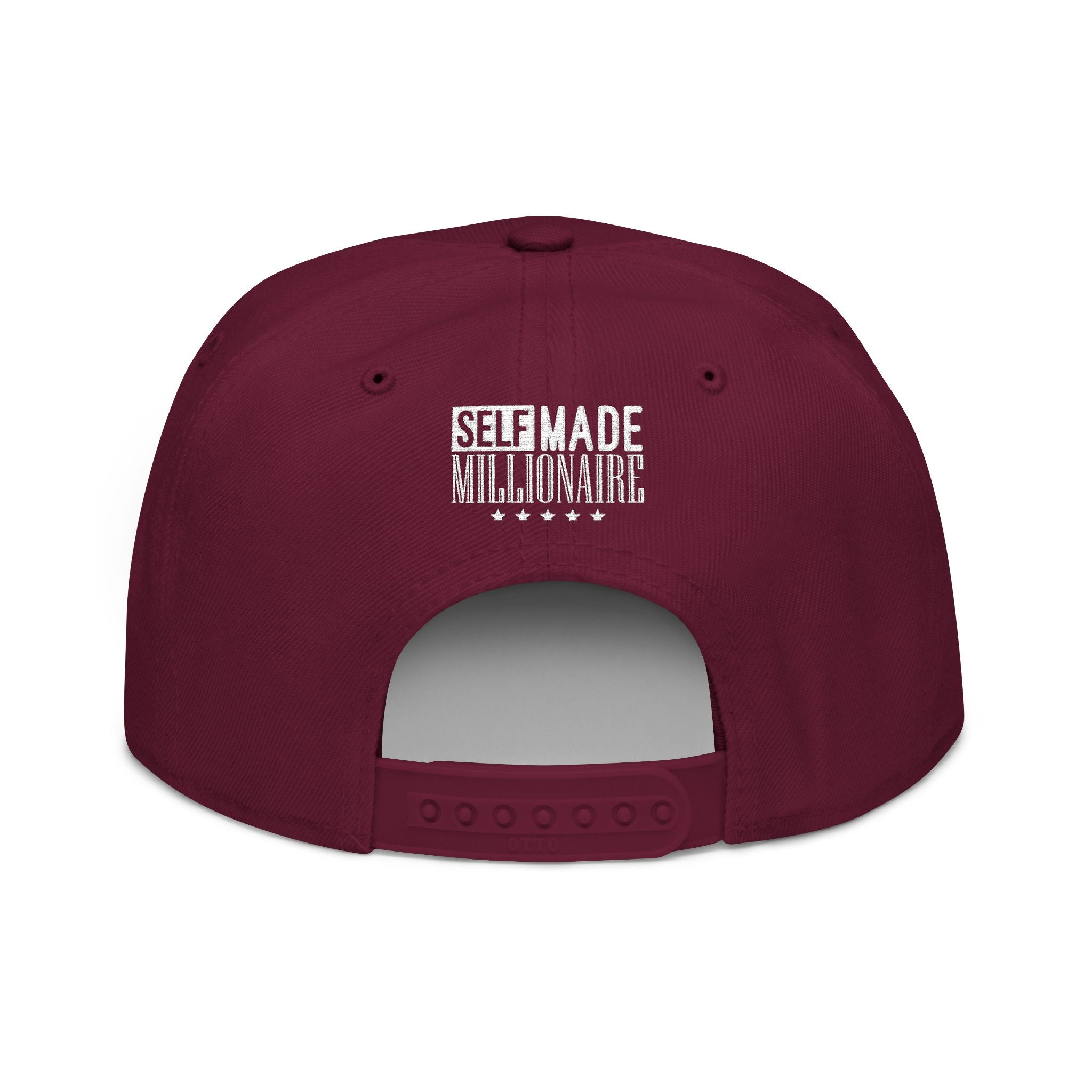 Distressed Self-Made Millionaire Embroidered Snapback Hat
