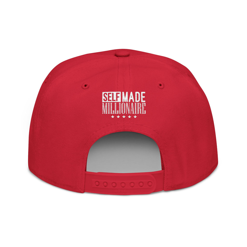Distressed Self-Made Millionaire Embroidered Snapback Hat