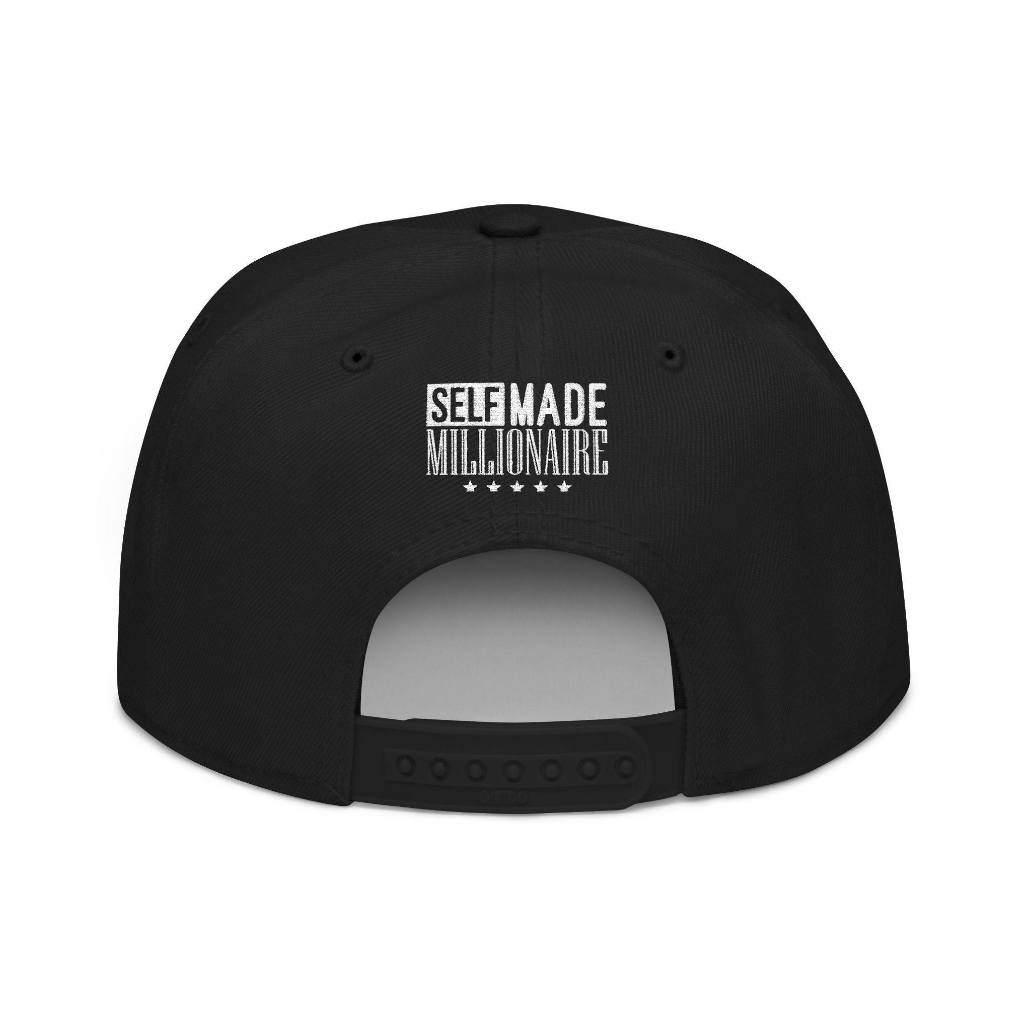 Distressed Self-Made Millionaire Embroidered Snapback Hat