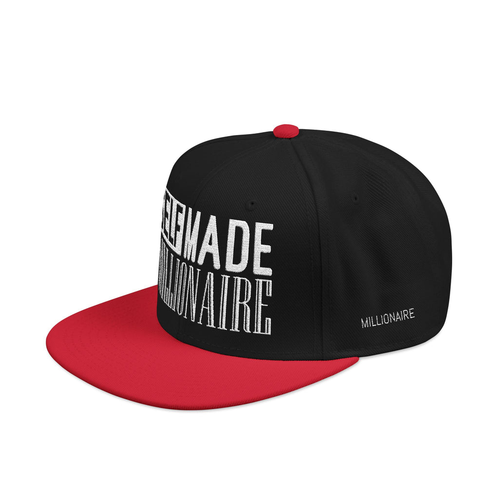 Distressed Self-Made Millionaire Embroidered Snapback Hat