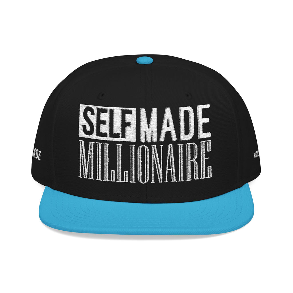 Distressed Self-Made Millionaire Embroidered Snapback Hat