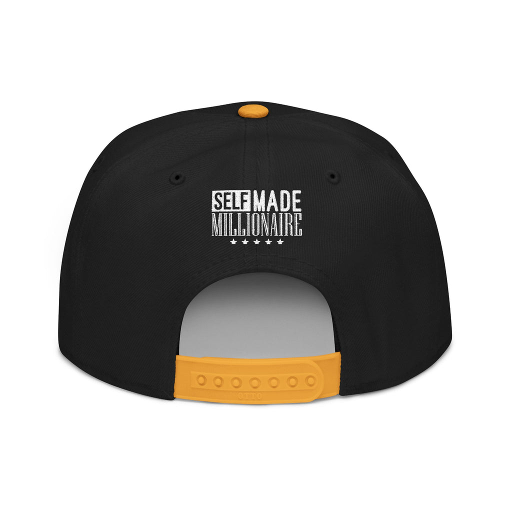 Distressed Self-Made Millionaire Embroidered Snapback Hat