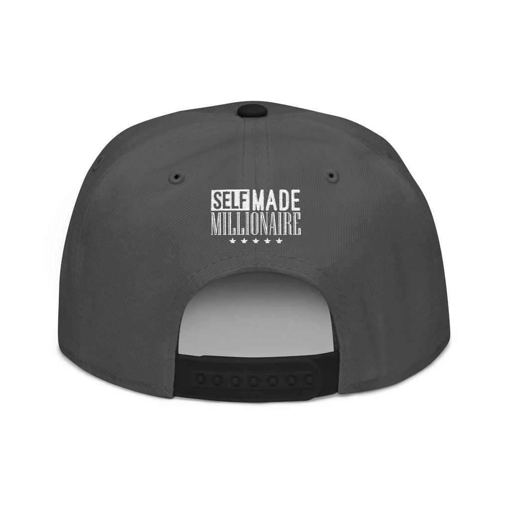 Distressed Self-Made Millionaire Embroidered Snapback Hat