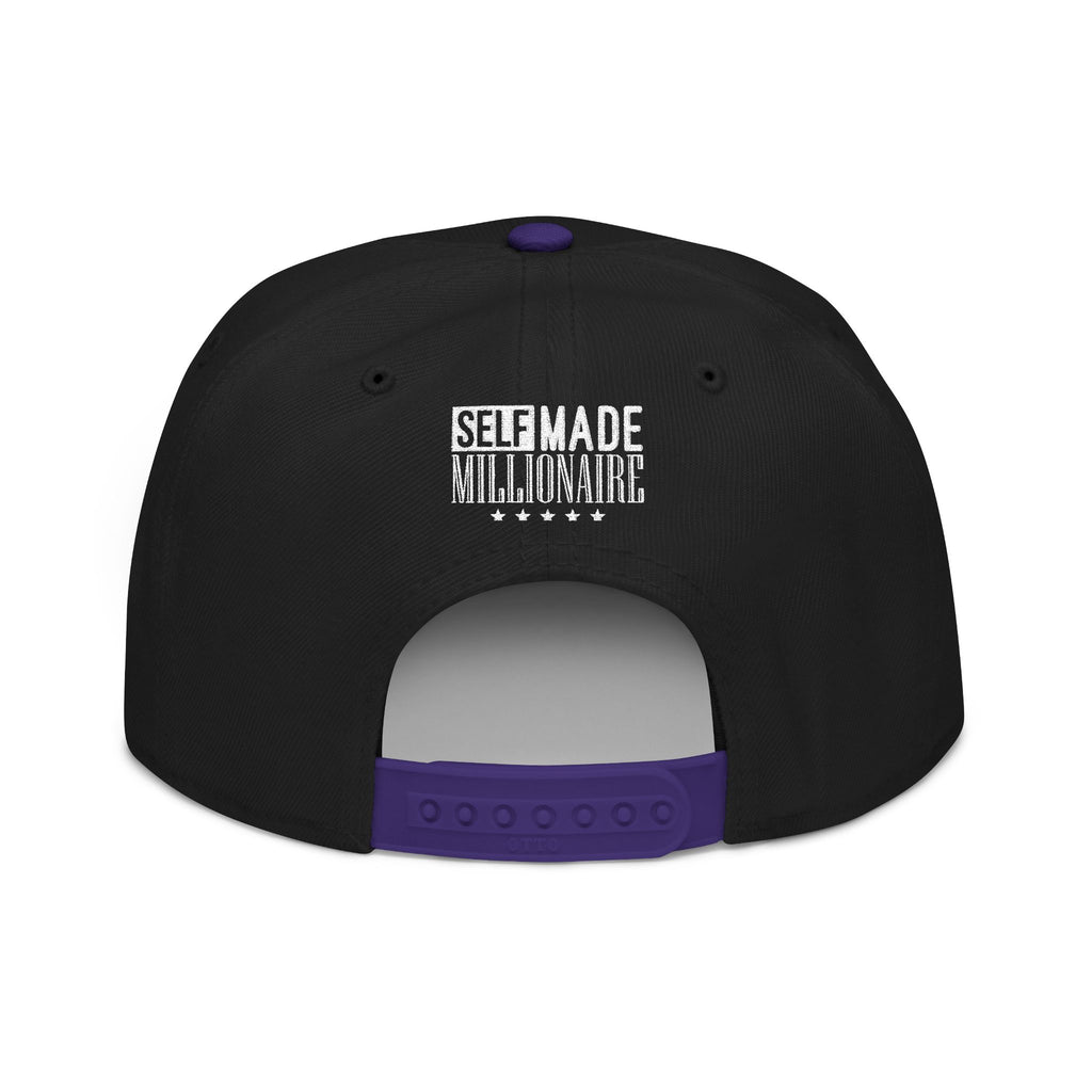Distressed Self-Made Millionaire Embroidered Snapback Hat