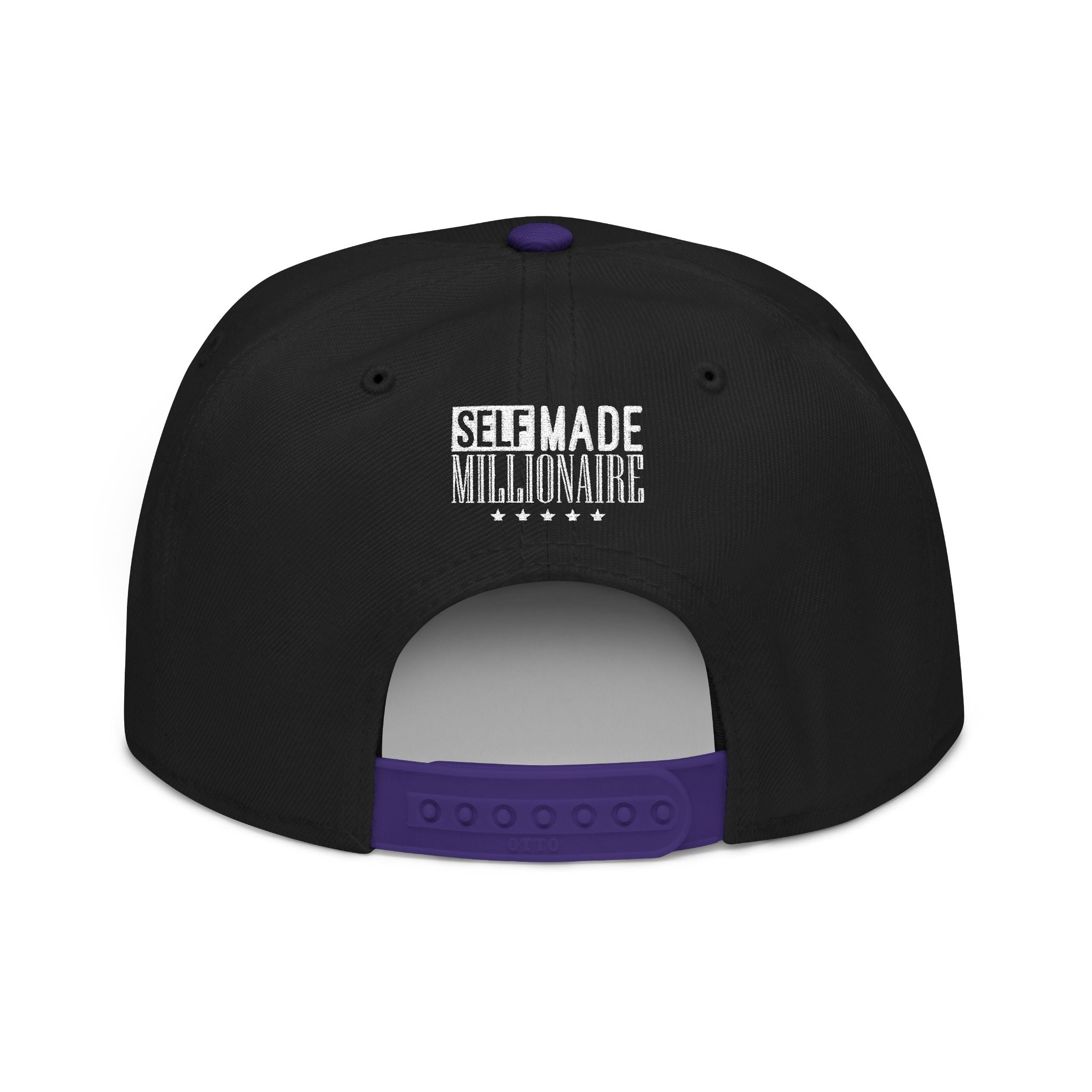 Distressed Self-Made Millionaire Embroidered Snapback Hat