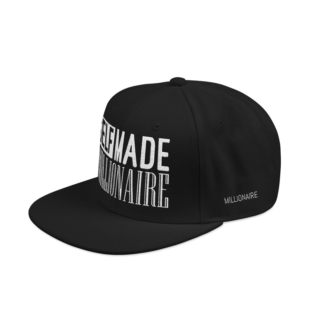 Distressed Self-Made Millionaire Embroidered Snapback Hat