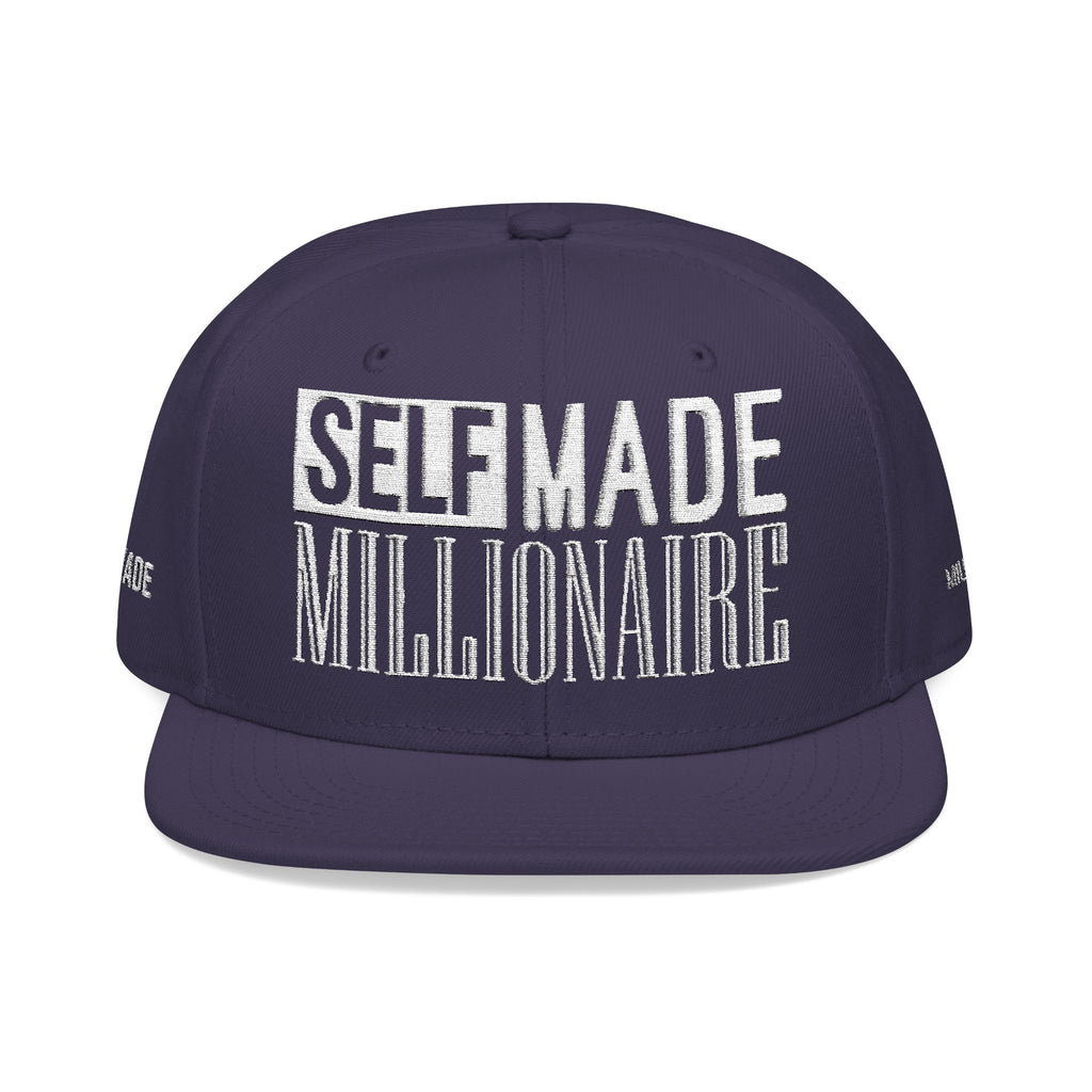 Distressed Self-Made Millionaire Embroidered Snapback Hat