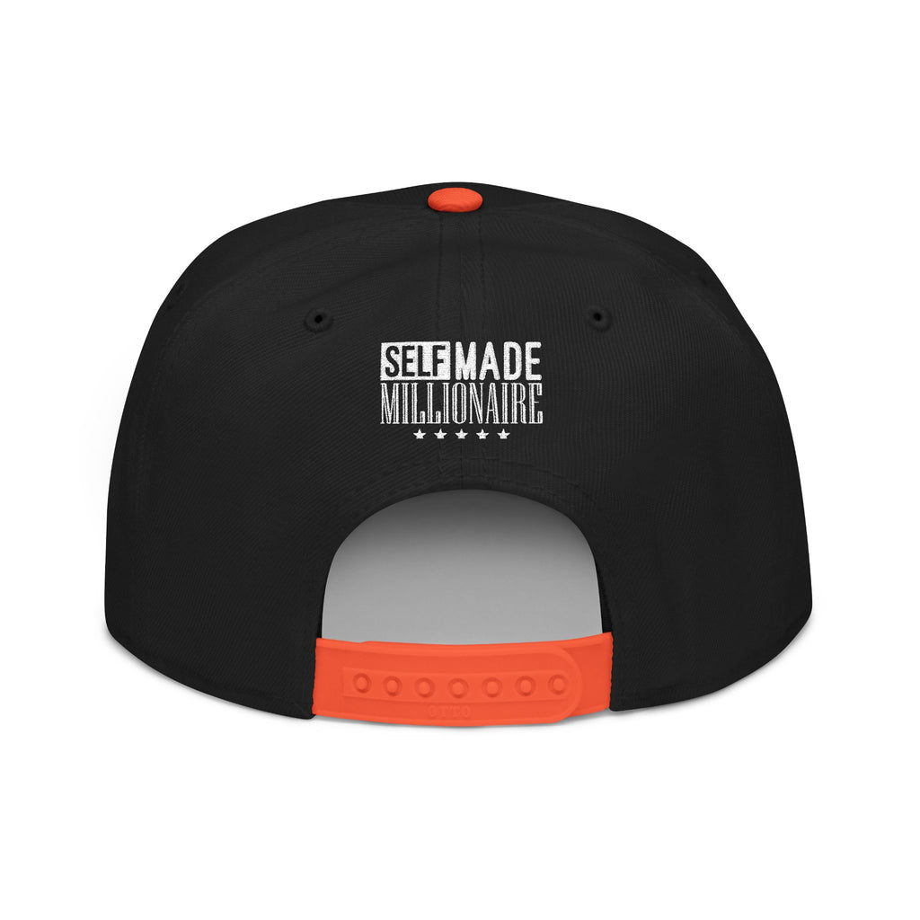 Distressed Self-Made Millionaire Embroidered Snapback Hat