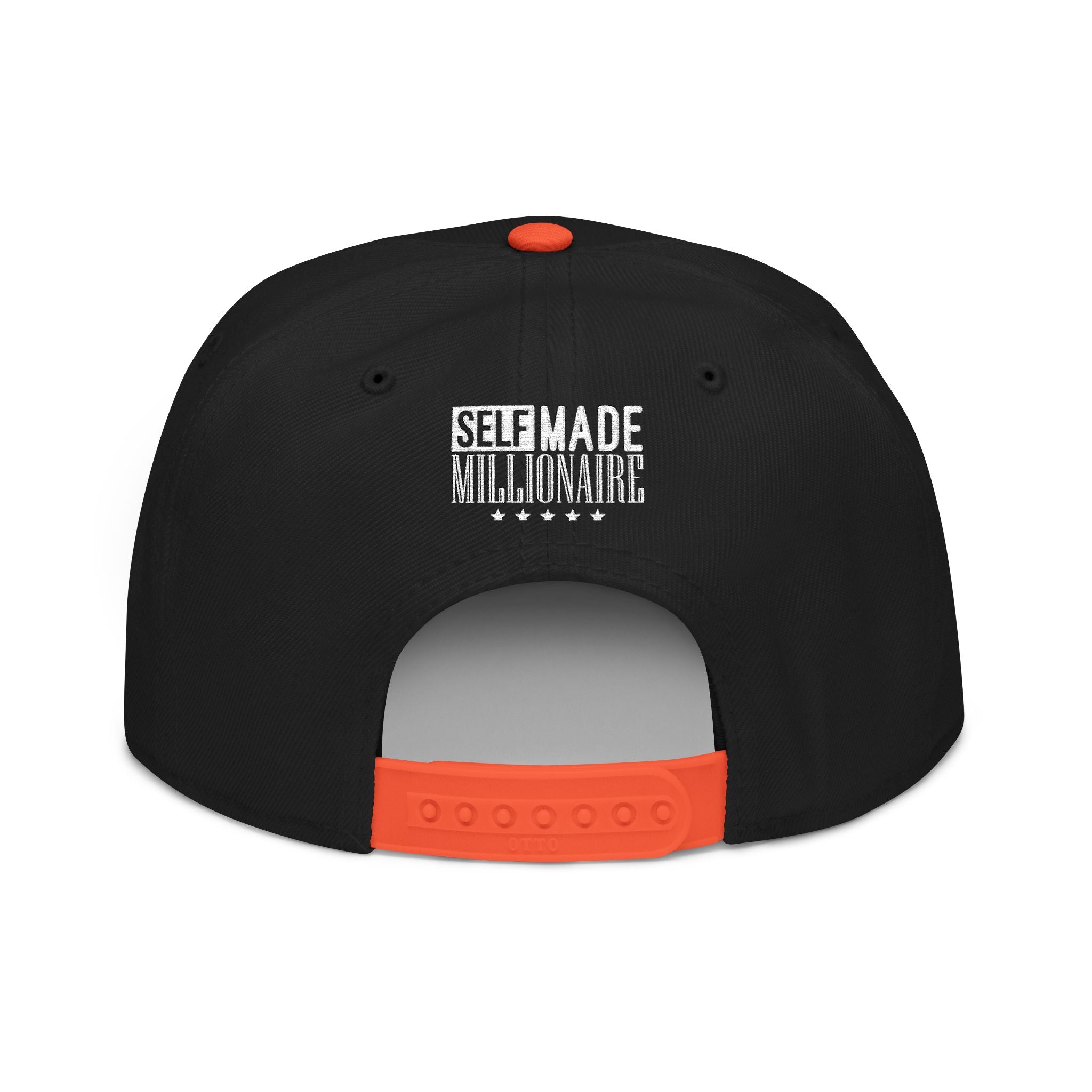 Distressed Self-Made Millionaire Embroidered Snapback Hat