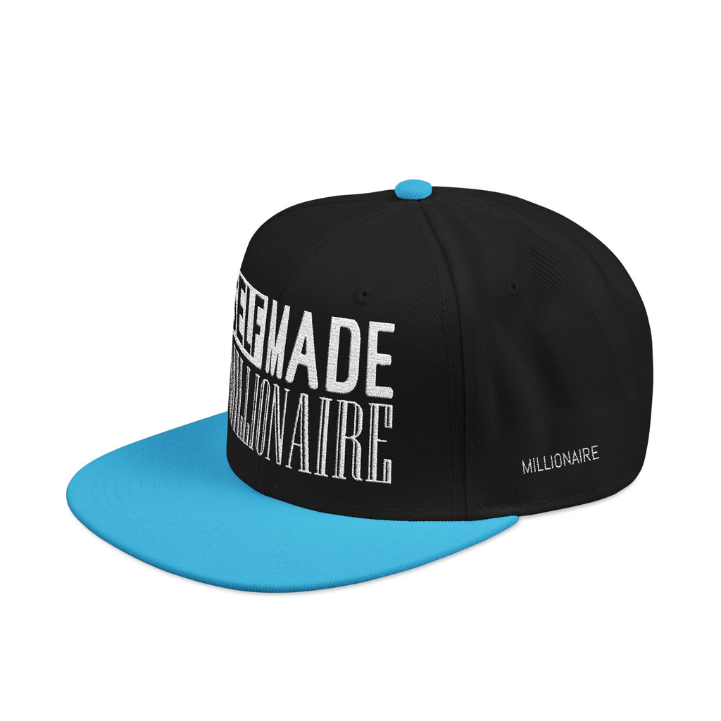 Distressed Self-Made Millionaire Embroidered Snapback Hat