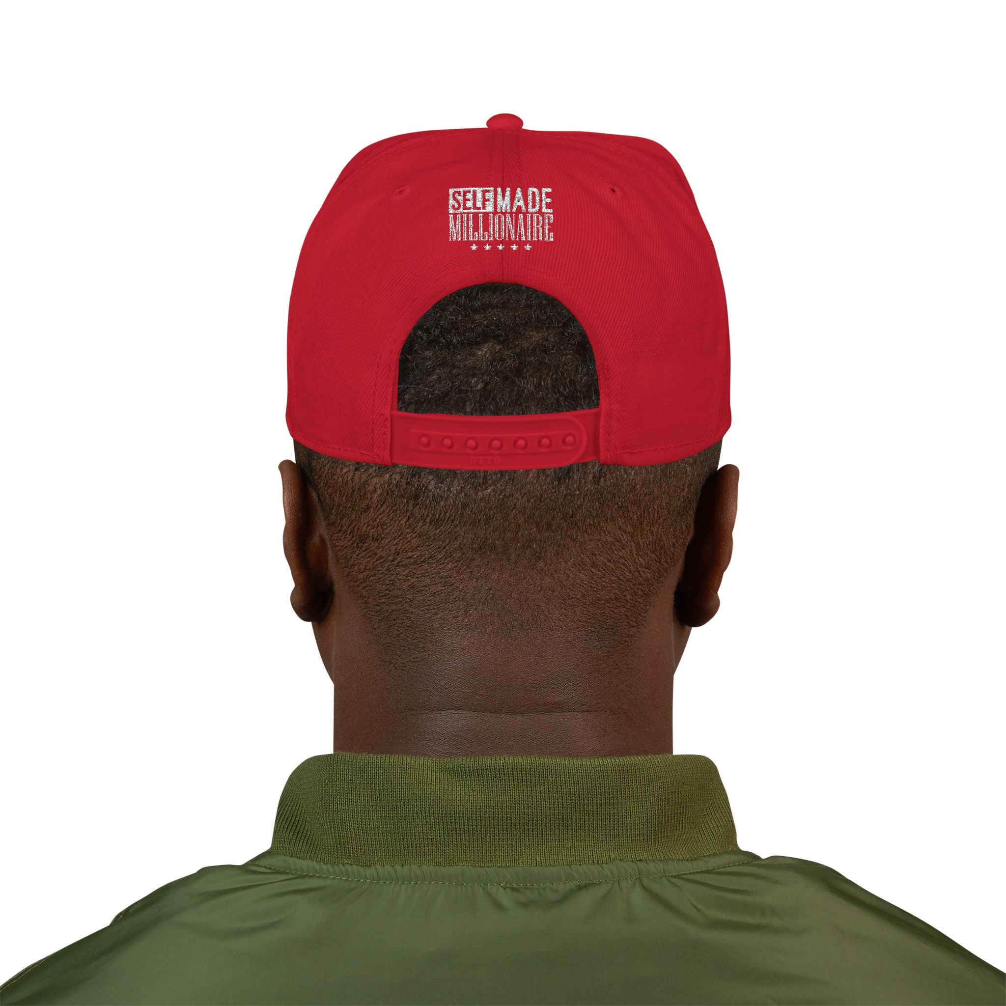 Distressed Self-Made Millionaire Embroidered Snapback Hat