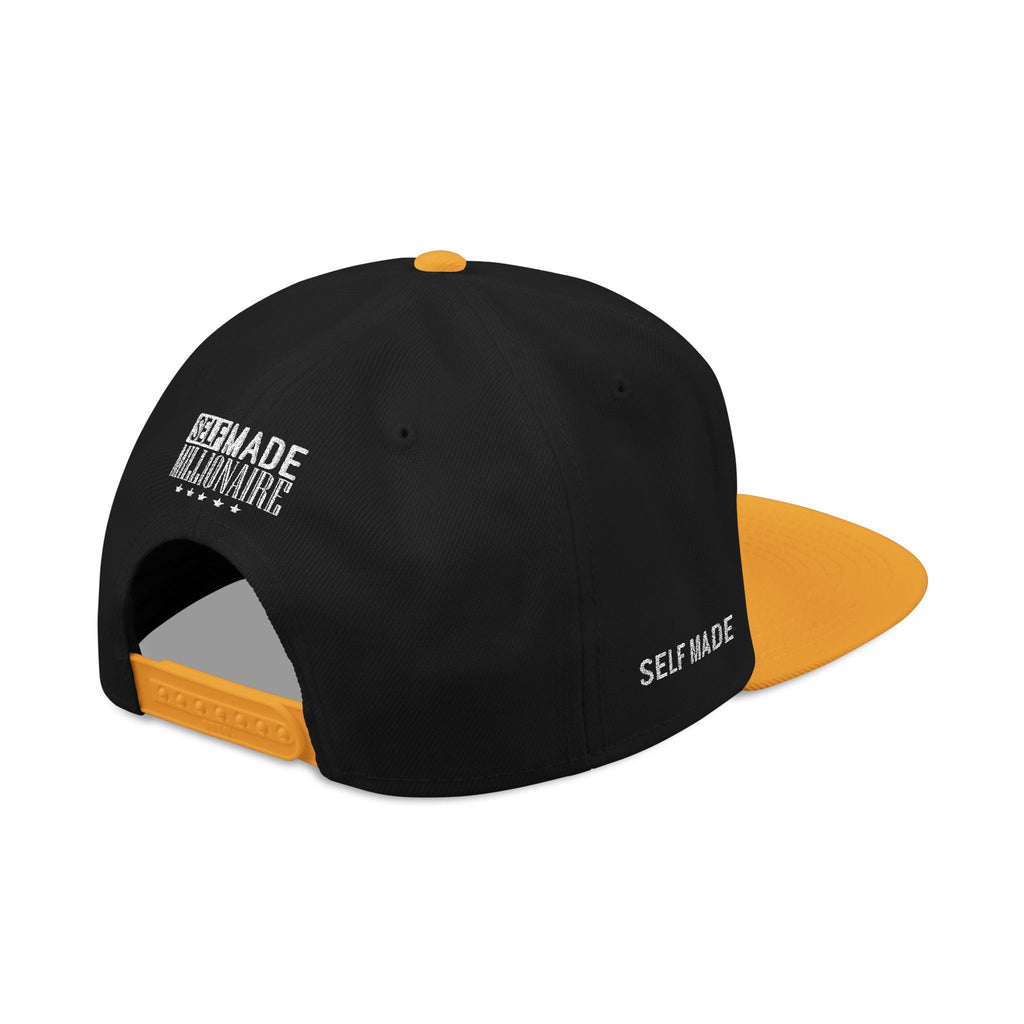 Distressed Self-Made Millionaire Embroidered Snapback Hat