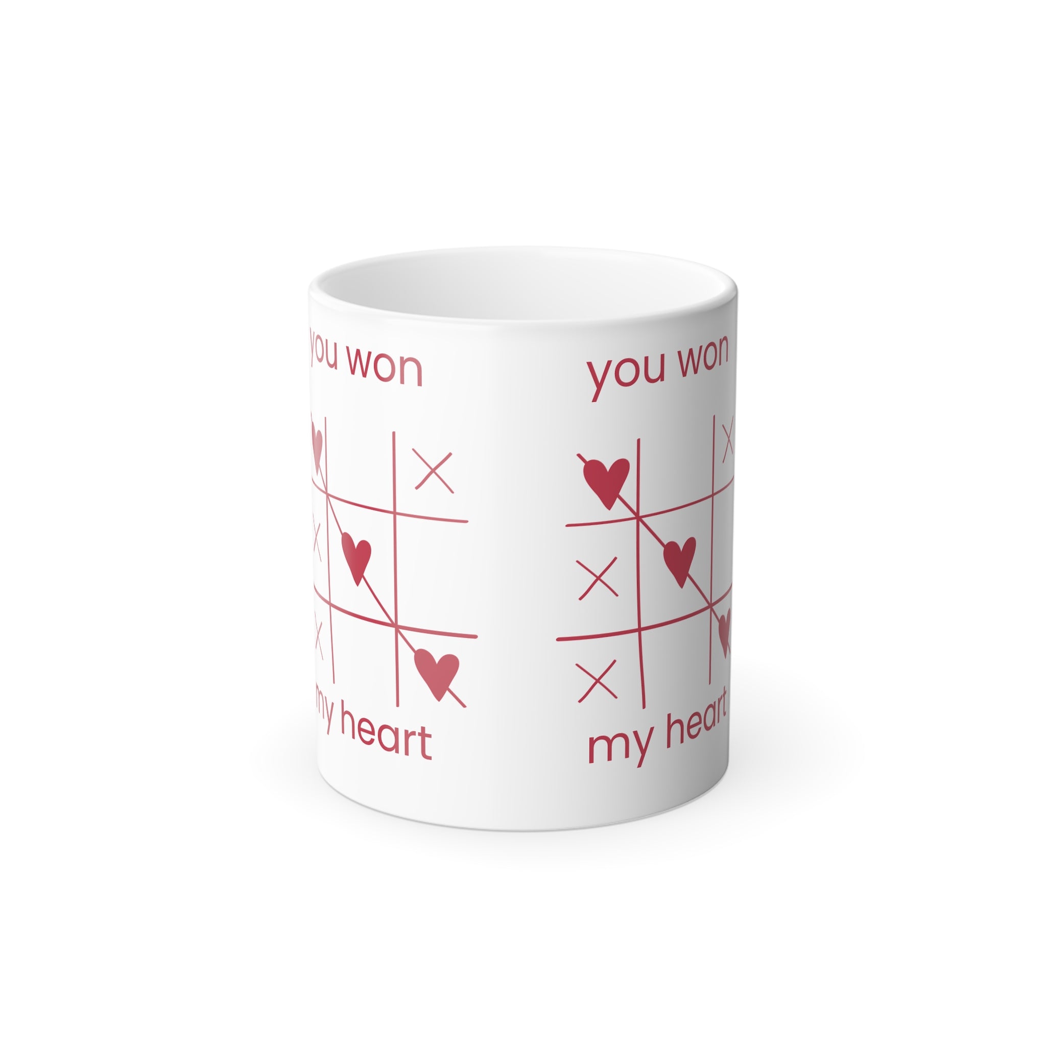 Color Morphing Heart Mug | Romantic Coffee Cup, Custom Gift for Couples, Love-themed, Valentine's Day, Engagement