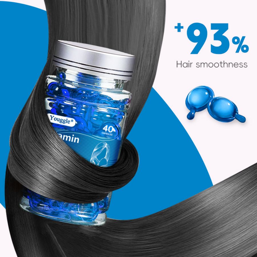 Organic Hair Growth Oil Keratin Treatment Serum Vitamin A C E Moisturizing Hair Care Serum Treatment Hair Capsule Serum