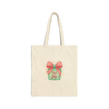 Filled With Joy tote bag | bow mason jar illustration, holiday spring motif