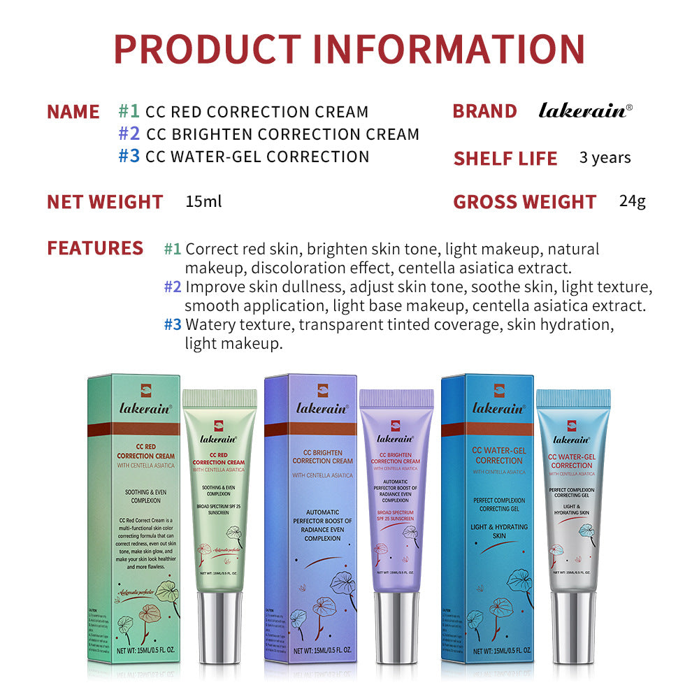 Centella Asiatica CC Cream Concealer Long-lasting Invisible Pores